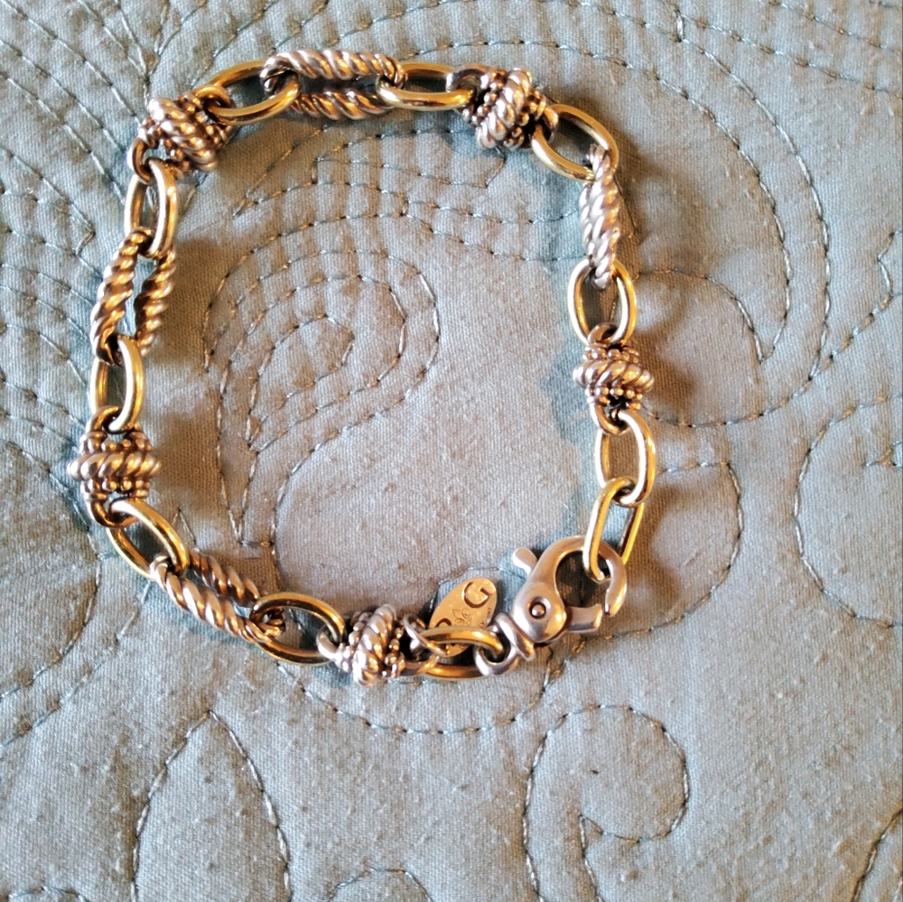 Phillip Gavriel Victorian Cable Bracelet, Sterling Silver & 18k Yellow Gold